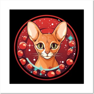 Abyssinian Xmas, Love Cats Posters and Art